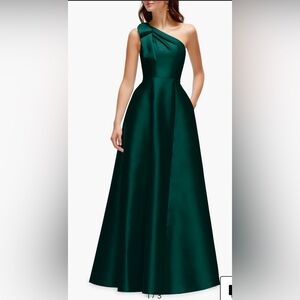 ALFRED SUNG One-Shoulder A-Line Gown